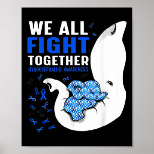 Awareness We All Fight Together Elephant Poster