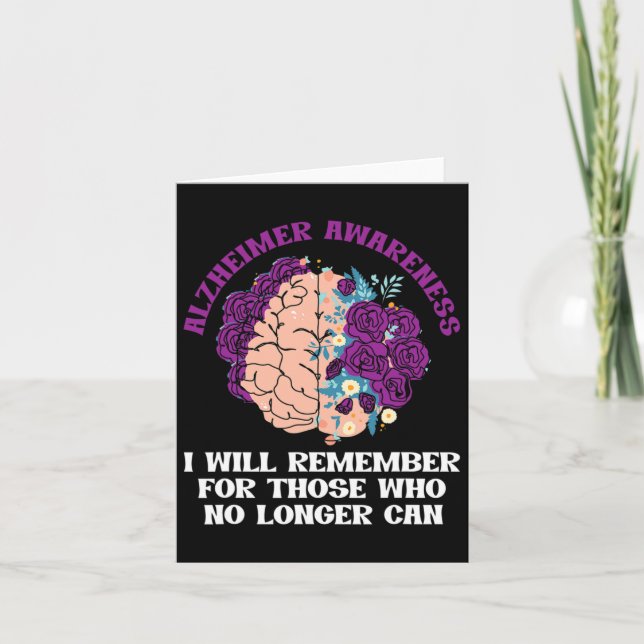 Awareness Will Remember For Those Who No Can  Card (Front)