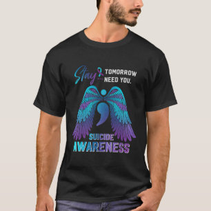 Awareness Wings And Ribbon Suicide Prevention Day  T-Shirt