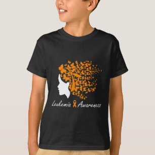 Awareness - Women Butterflies Hair Purple Ribbon T-Shirt