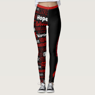 Awareness Words...Brain Aneurysm Leggings