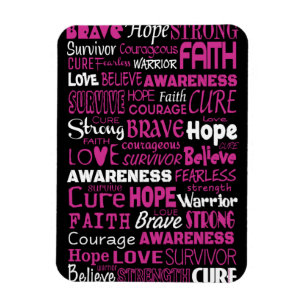 Awareness Words...Breast Cancer Magnet