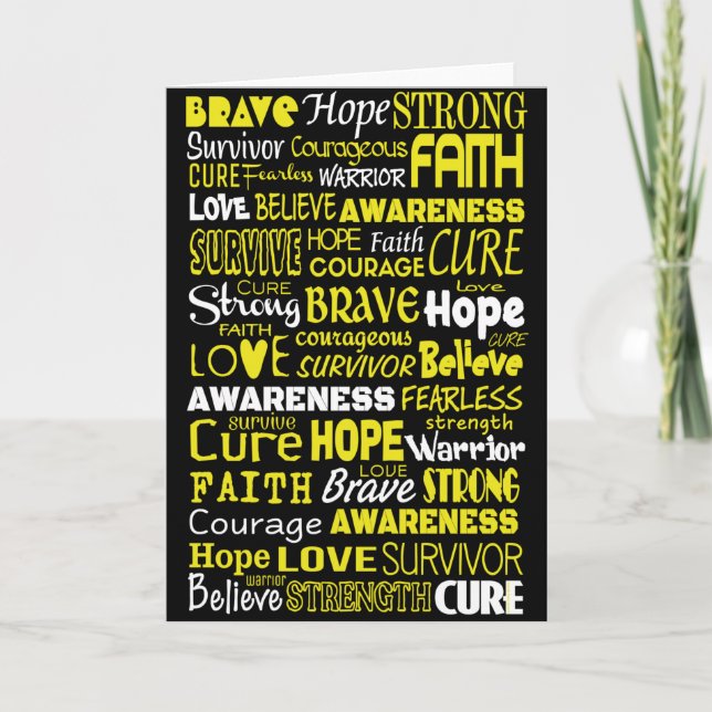 Awareness Words...Endometriosis Card (Front)