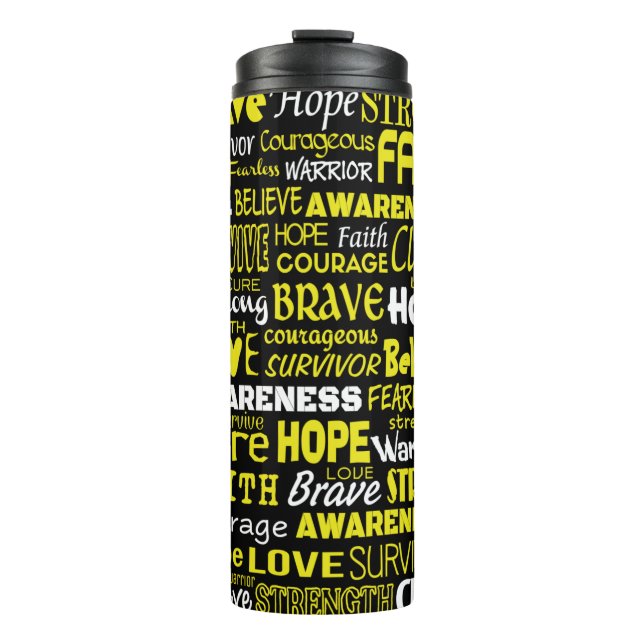 Awareness Words...Endometriosis Thermal Tumbler (Front)