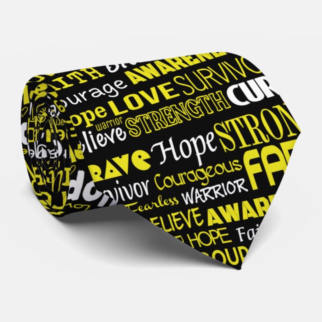 Awareness Words...Endometriosis Tie (Rolled)