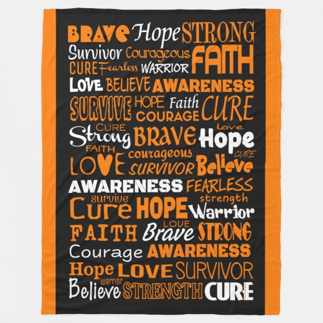 Awareness Words...RSD/CRPS Fleece Blanket (Front)