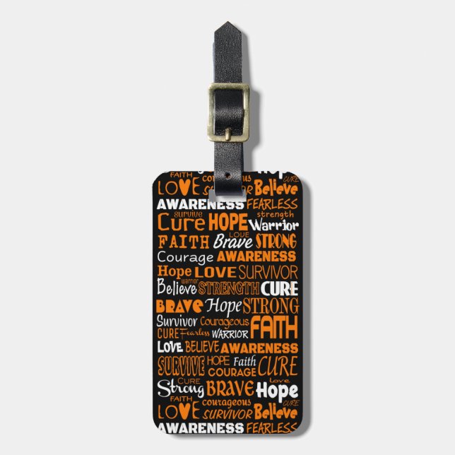 Awareness Words...RSD/CRPS Luggage Tag (Front Vertical)