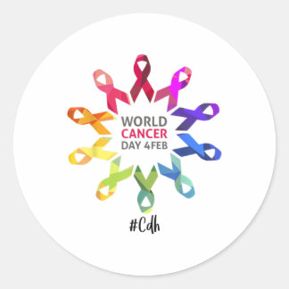 Awareness World Cancer Day Cdh Awareness Warrior S Classic Round Sticker