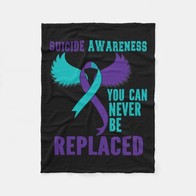 Awareness You Can Never Be Replaced  Fleece Blanket (Front)