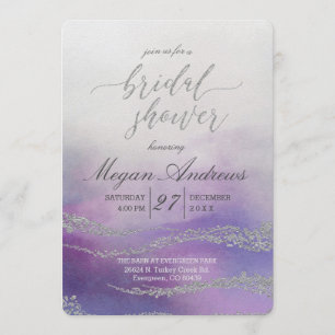 Awash Elegant Watercolor Bridal Shower Invitation