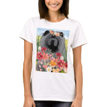 AWASH IN LIGHT Black - Blue  Chow Dog  shirts