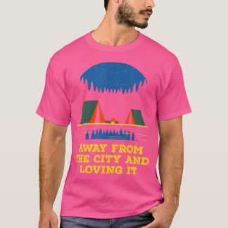 Away From The City Camping Wildlife Camper Outdoor T-Shirt