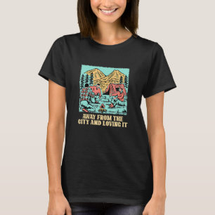 Away From the City Camping Wildlife Camper Outdoor T-Shirt