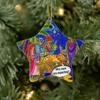 Away in a Manger Ceramic Tree Decoration