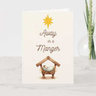 Away in a Manger Christmas Card