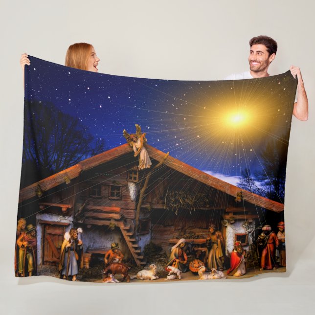AWAY in a MANGER Fleece Blanket (In Situ)