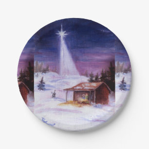 Away In a Manger Paper Plate