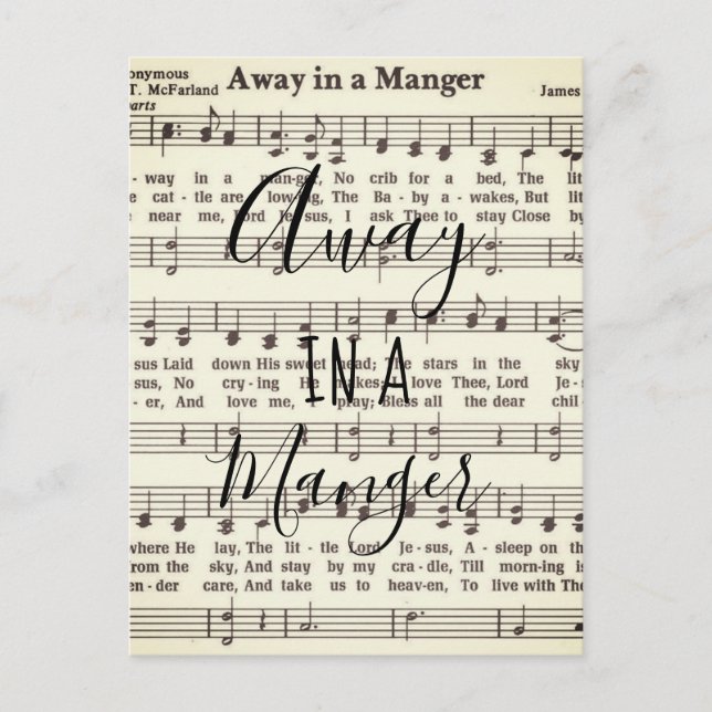 Away in a Manger Postcard (Front)