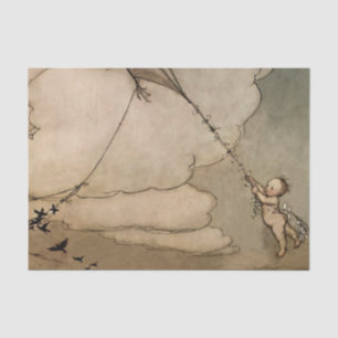 “Away On a Kite” by Arthur Rackham Tissue Paper
