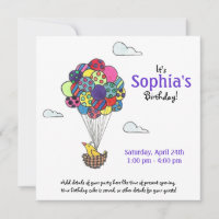 Away We Go, Birthday Party Invitation