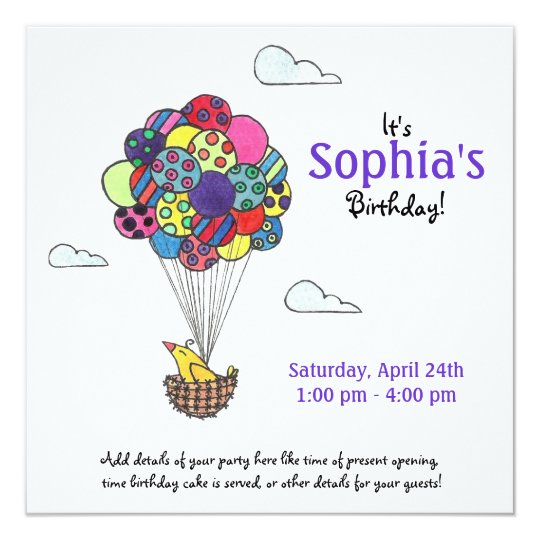 Away We Go, Birthday Party Invitation
