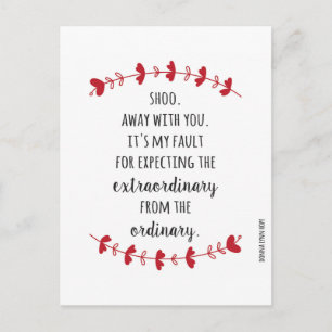 Away With You Anti-Valentine Holiday Postcard