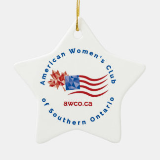 AWCO Christmas Star Ceramic Tree Decoration
