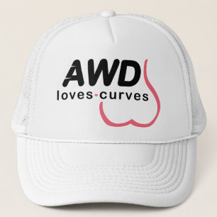 AWD Loves Curves Pink Trucker Hat