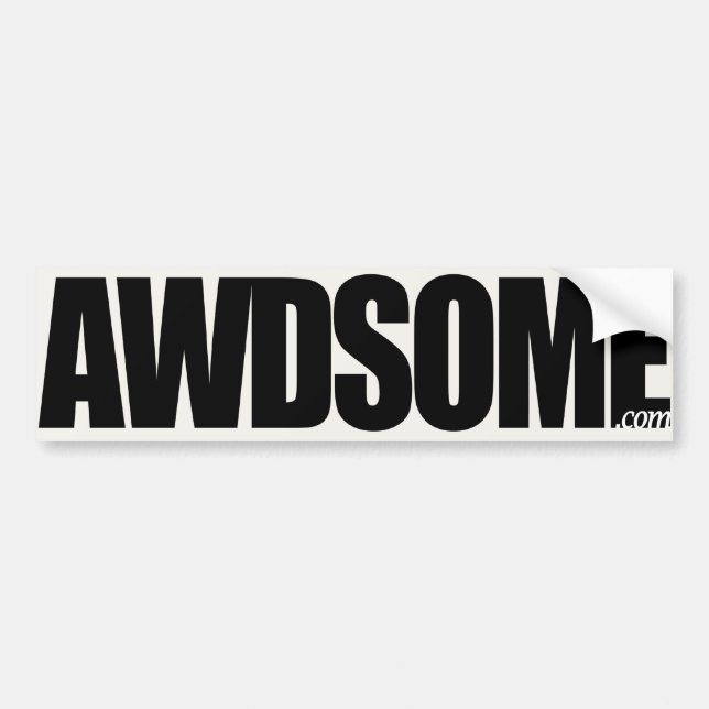 awdsome aspen white bumper sticker (Front)