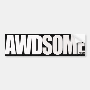 awdsome black and white smoke bumper sticker