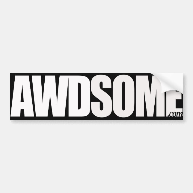 awdsome black and white smoke bumper sticker (Front)