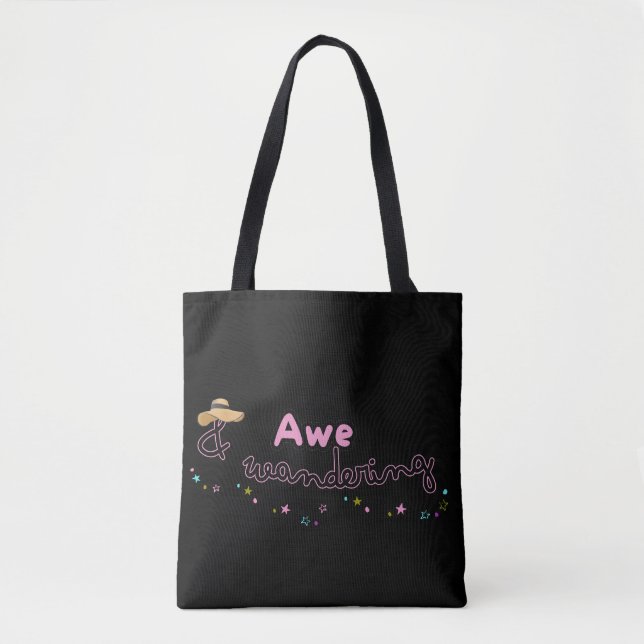 Awe and Wandering tote Bag (Front)
