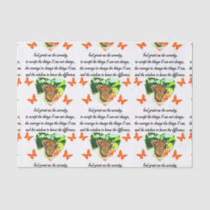 AWE INSPIRING BUTTERFLY SERENITY PRAYER PHOTO TISSUE PAPER