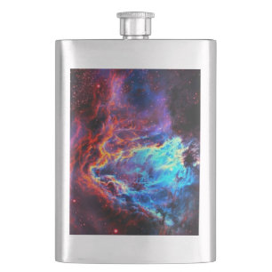 Awe-Inspiring Colour Composite Star Nebula Hip Flask