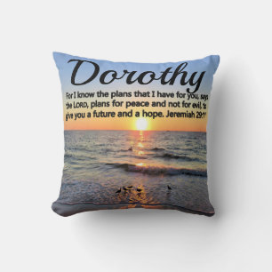 AWE-INSPIRING JEREMIAH 29:11 PERSONALIZED SUNRISE CUSHION