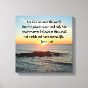AWE-INSPIRING JOHN 3:16 SUNRISE CANVAS PRINT