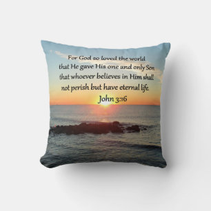 AWE-INSPIRING JOHN 3:16 SUNRISE CUSHION