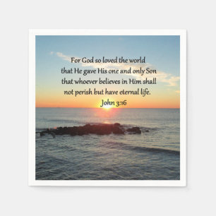 AWE-INSPIRING JOHN 3:16 SUNRISE NAPKIN