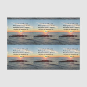 AWE-INSPIRING JOHN 3:16 SUNRISE TISSUE PAPER