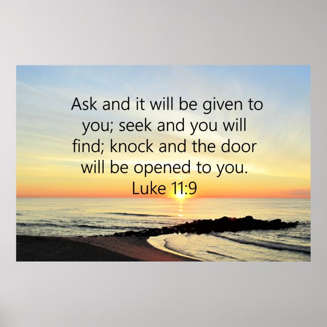 AWE-INSPIRING LUKE 11:9 SUNRISE PHOTO POSTER (Front)