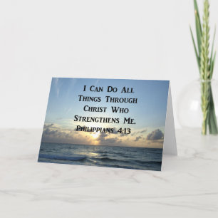 AWE-INSPIRING PHILIPPIANS 4:13 SCRIPTURE VERSE CARD