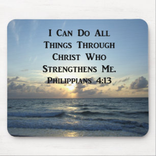 AWE-INSPIRING PHILIPPIANS 4:13 SCRIPTURE VERSE MOUSE MAT