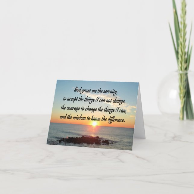 AWE INSPIRING SERENITY PRAYER DESIGN CARD (Front)