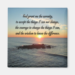 AWE INSPIRING SERENITY PRAYER DESIGN MAGNET