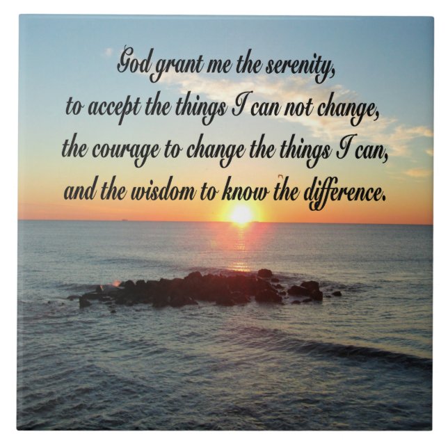 AWE INSPIRING SERENITY PRAYER DESIGN TILE (Front)