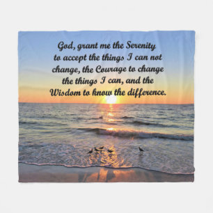 AWE INSPIRING SERENITY PRAYER FLEECE BLANKET