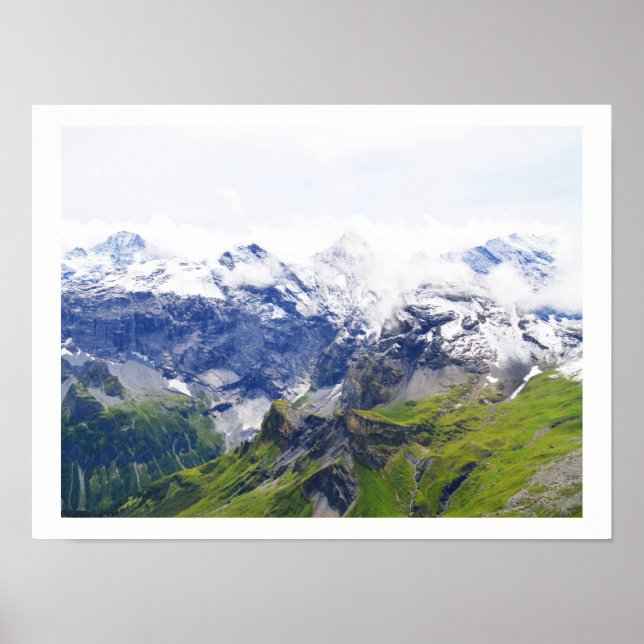 Awe-inspiring Swiss alps Poster (Front)