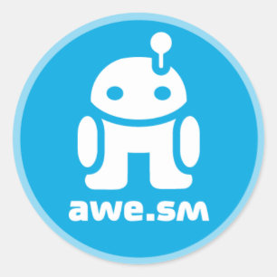 awe.sm-o Sticker (Light Blue)