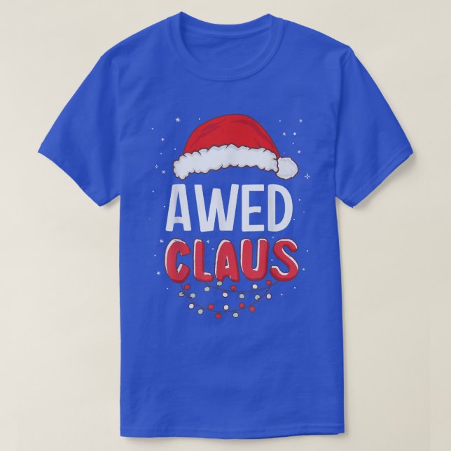Awed Santa Claus Christmas Matching Costume T-Shir T-Shirt (Design Front)
