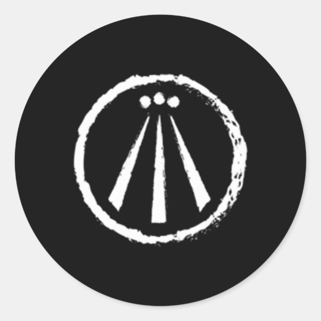 Awen Druid Pagan Celtic Wiccan Symbol Classic Round Sticker (Front)
